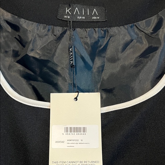 Kaii Black and White Trim Tank Top - Picture 2 of 3